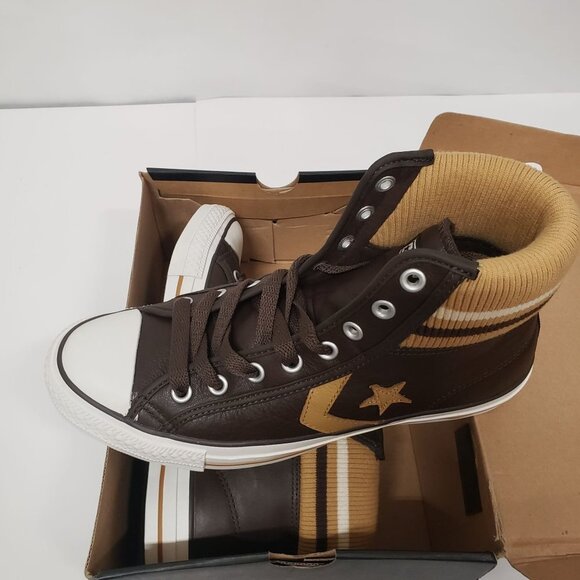 Converse Star Player Cuff Rib Mid Sneakers in Choco - Size M/8 W/10 - Picture 7 of 9